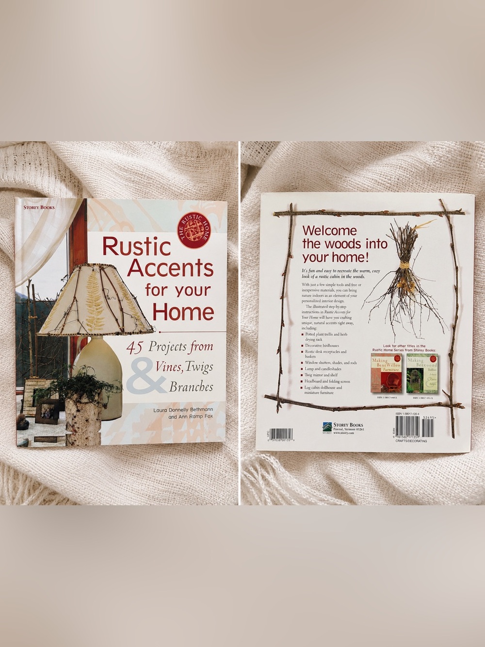 1999 Rustic Accents for Your Home Cottagecore Cabin DIY Craft Book HC Y2K